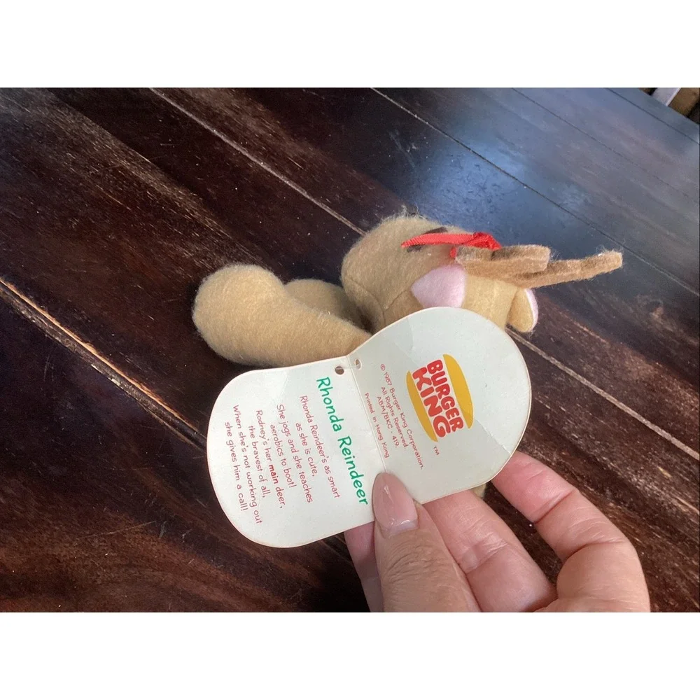 1984 Hallmark Burger King Rodney and Friends Rhonda Reindeer Plush Toy No Skirt